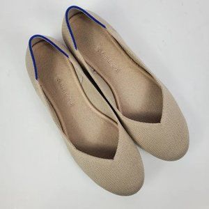 Rothy's The Flat Ecru Womens Size 9 Comfort Flats Beige Cream